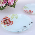 Haonai wholesale round tempered glass fruit tray for candy,charge plate for dinner.